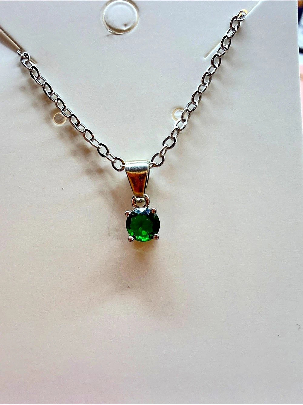 Green Gemstone Pendant Necklace